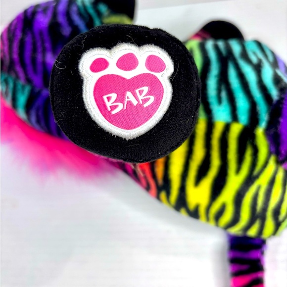 Build a Bear Multicolored Rainbow Zebra Plush Toy - Picture 4 of 7